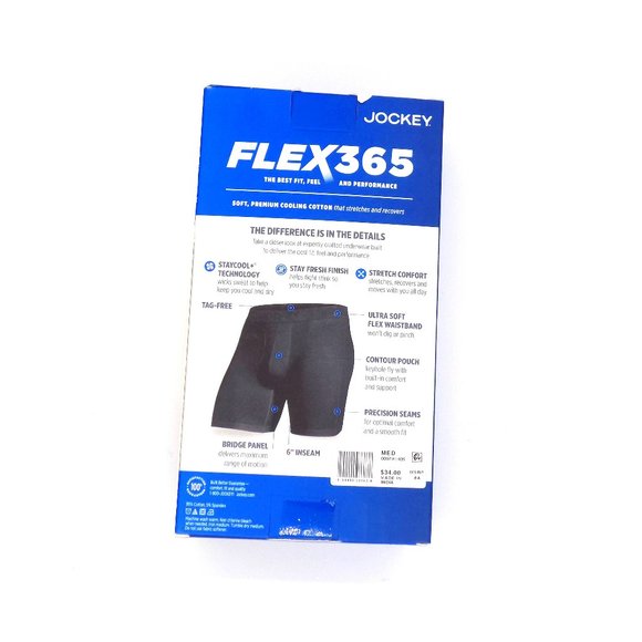 Jockey Underwear & Socks Jockey Mens Flex 365 Cotton Stretch Boxer